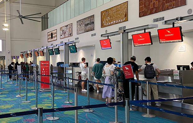 Check-in counters