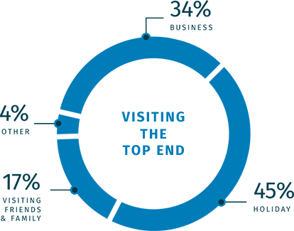 Breakdown of visitors to the NT