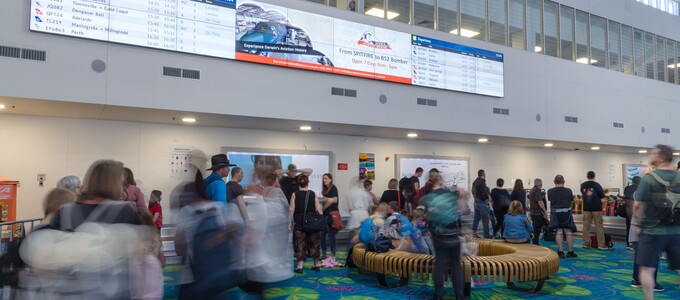 Passengers at Darwin Airport