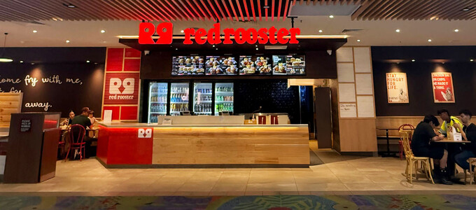 The front of a Red Rooster outlet